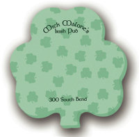 Sticky Notes: 3 inch x 3 inch Shamrock Shaped Sticky Notes